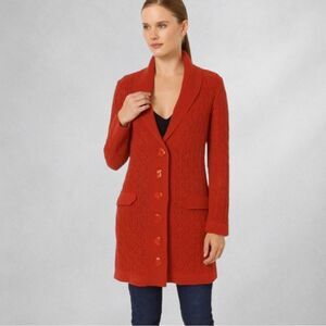 Anthropologie Sparrow Pointelle Knit Lambswool Angora Cardigan Size M